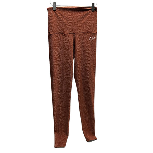 Emily Hsu Designs Pants - Emily HSU Jacquard Snake Leggings Rust Orange Women's Size Large Full Length